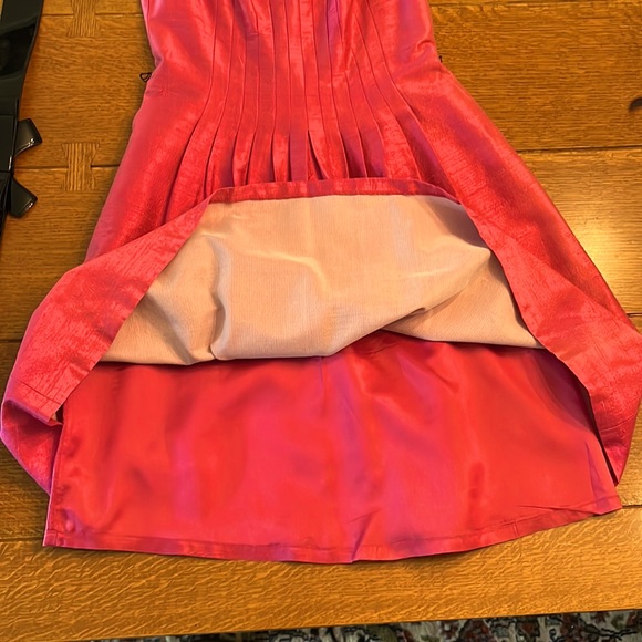 Kay Unger silk cocktail dress with belt (pink, size 4) - Picture 10 of 15